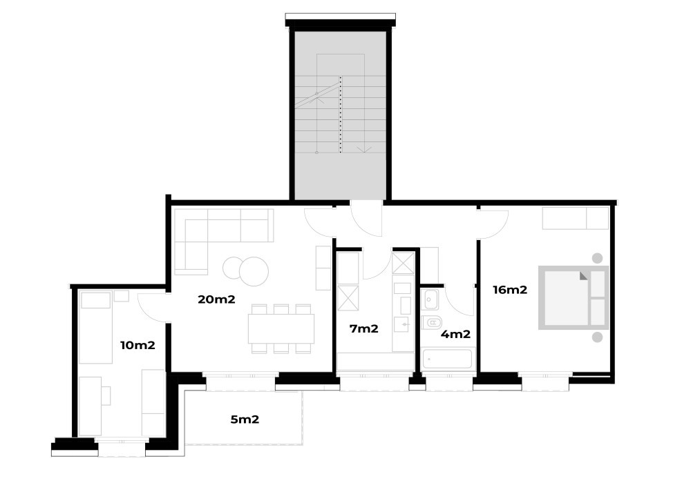 Grundriss NEU - 3.5 Zimmerwohnung in Schwyz