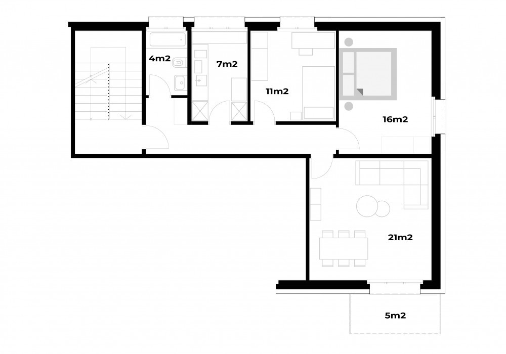 Grundriss NEU - 3.5 Zimmer-Familienwohnung 20min von Zürich